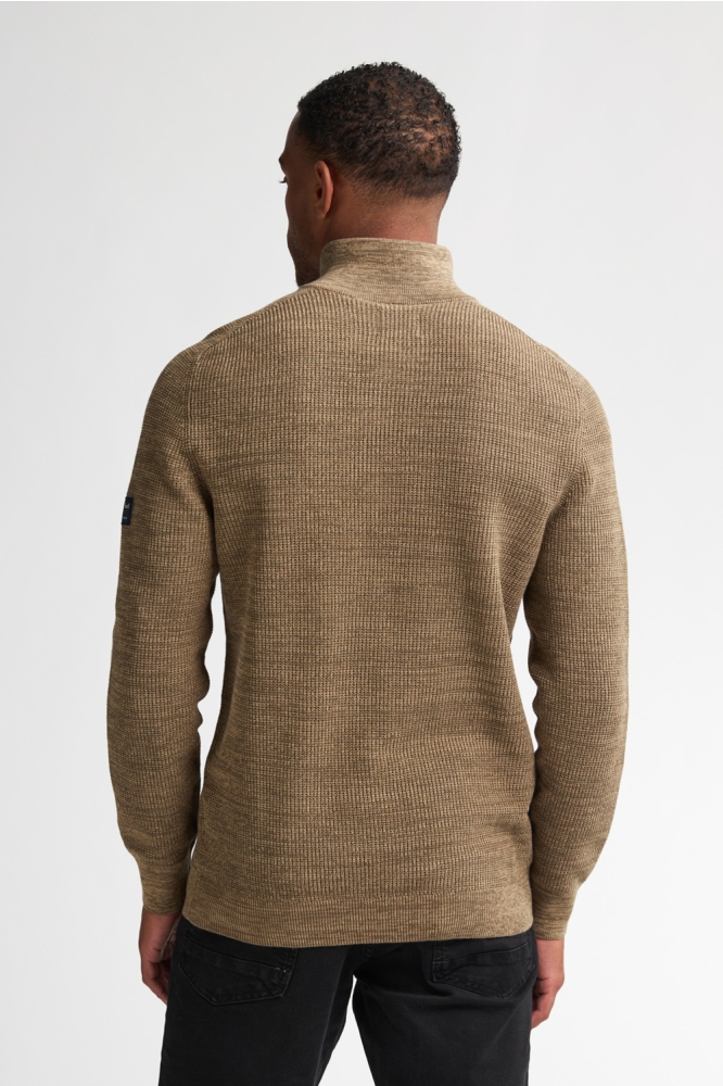 SWEATER MET RITS M 3050 KWC227 7146 Tan